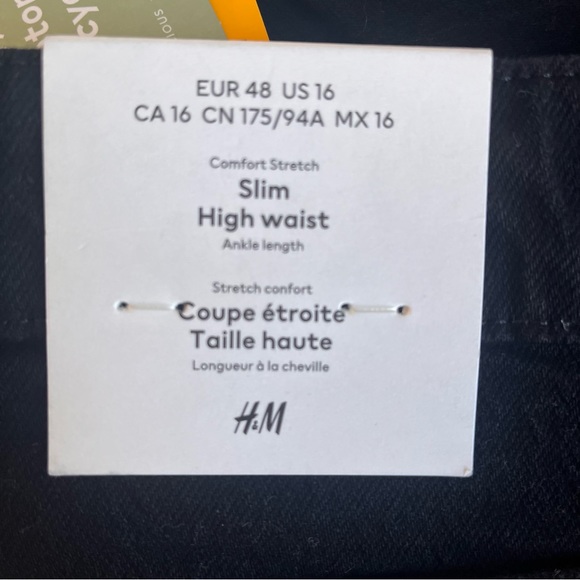 NWT H&M slim high waisted size 16 - Picture 2 of 6